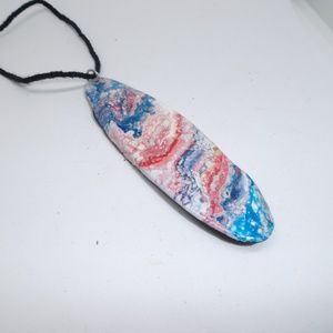 Sherbet Clouds Driftwood Necklace